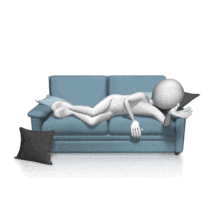 Restless Night Loveseat PowerPoint Animation layout preview.