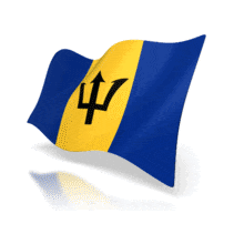Barbados Animated Flag PowerPoint Animation layout preview.