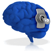 Switch Turning On / Off Brain PowerPoint Animation layout preview.