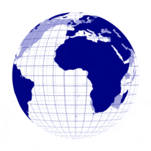 Rotating Globe PowerPoint Animation layout preview.