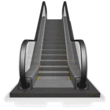 Escalator Moving Down PowerPoint Animation layout preview.