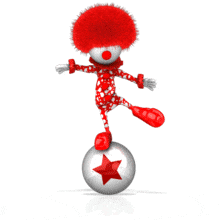 Clown Balancing On Ball PowerPoint Animation layout preview.