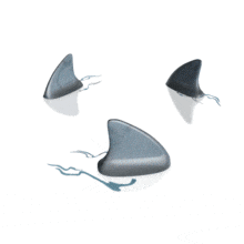 Shark Fins Circling PowerPoint Animation layout preview.