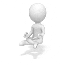 Stick Figure Meditate Float PowerPoint Animation layout preview.