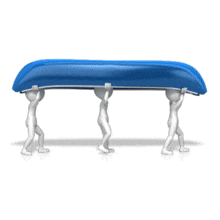 Figures Carrying Canoe PowerPoint Animation layout preview.