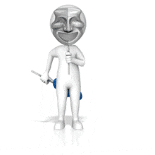Figure Putting On Different Masks PowerPoint Animation layout preview.