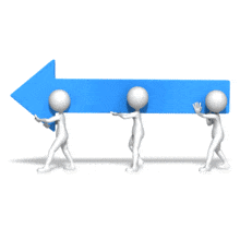 Figures Carrying Arrow PowerPoint Animation layout preview.