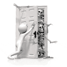Skeletons Creeping Out Closet PowerPoint Animation layout preview.