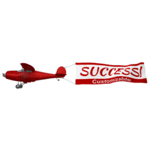 Plane Flying With Custom Banner PowerPoint Animation layout preview.
