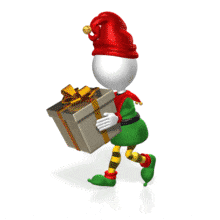 Elf Run Present PowerPoint Animation layout preview.