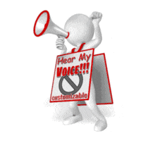 Figure With Megaphone Wearing Sign PowerPoint Animation layout preview.
