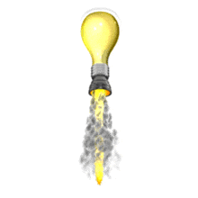 Idea Light Blasting Off PowerPoint Animation layout preview.
