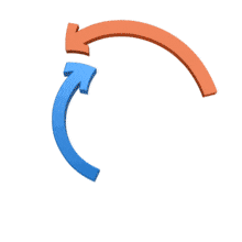 Arrows Opposite Flow PowerPoint Animation layout preview.