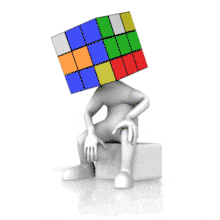 Thinker Figure Unsolve Puzzle PowerPoint Animation layout preview.