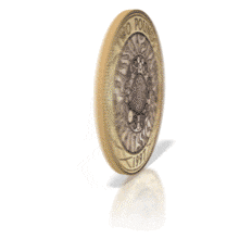 Two Pound Coin Spinning PowerPoint Animation layout preview.