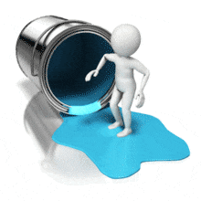 Stuck In The Paint PowerPoint Animation layout preview.