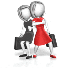 Power Dominance Businesswomen PowerPoint Animation layout preview.