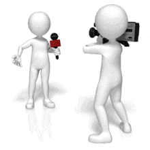 Figure Newscast Video PowerPoint Animation layout preview.
