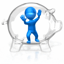 Glass Piggy Bank Figure PowerPoint Animation layout preview.