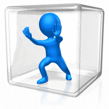 Figure In Glass Box PowerPoint Animation layout preview.