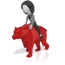 Business Woman Ride Bear PowerPoint Animation layout preview.