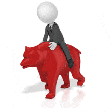 Businessman Ride Bear PowerPoint Animation layout preview.