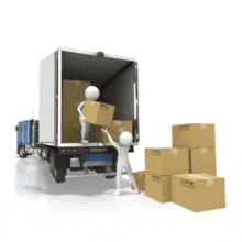 Semi Figures Loading Boxes PowerPoint Animation layout preview.