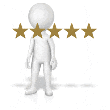 Push 5 Of 5 Stars (Looping) PowerPoint Animation layout preview.