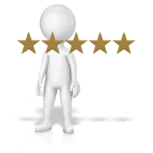 Push 3 Of 5 Stars (Looping) PowerPoint Animation layout preview.