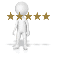 Push 1 Of 5 Stars (Looping) PowerPoint Animation layout preview.
