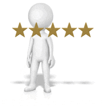 Push 4 Of 5 Stars Stop (Non-Looping) PowerPoint Animation layout preview.