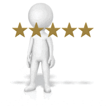 Push 3 Of 5 Stars Stop (Non-Looping) PowerPoint Animation layout preview.