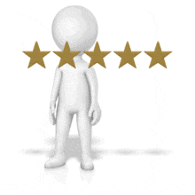 Push 5 Of 5 Stars Stop (Non-Looping) PowerPoint Animation layout preview.