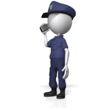 Guard on Walkie Talkie Looking Left PowerPoint Animation layout preview.