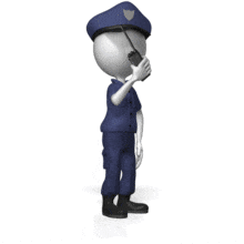 Guard on Walkie Talkie Looking Right PowerPoint Animation layout preview.