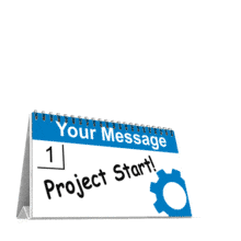 Custom Calendar Flip PowerPoint Animation layout preview.