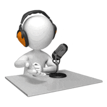 Podcast Talk Radio PowerPoint Animation layout preview.