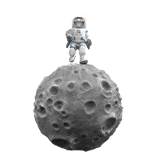 Astronaut Walk On Asteroid PowerPoint Animation layout preview.