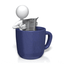 Coffee Reading Newspaper PowerPoint Animation layout preview.