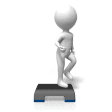Aerobics Figure Exercise PowerPoint Animation layout preview.