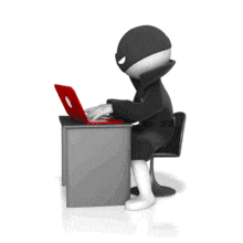 Thief At Computer PowerPoint Animation layout preview.