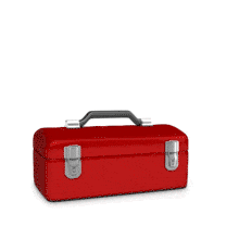 Mechanic In Toolbox With Sign PowerPoint Animation layout preview.