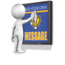 Figure Cleaning Custom Sign With Cloth PowerPoint Animation layout preview.