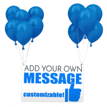 Floating Balloons Custom Sign PowerPoint Animation layout preview.