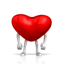 Tired Heart Running PowerPoint Animation layout preview.