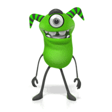 Monster Gesturing (non looping) PowerPoint Animation layout preview.