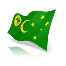 Cocos Keeling Islands Anim Flag PowerPoint Animation layout preview.