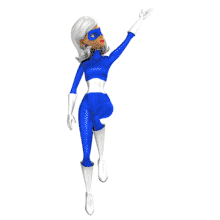 Supergal Gesturing Up PowerPoint Animation layout preview.