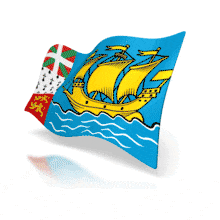 Saint Pierre And Miquelona Anim Flag PowerPoint Animation layout preview.