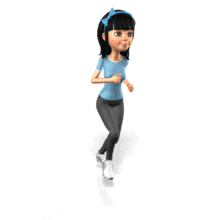 Kim Jogging PowerPoint Animation layout preview.
